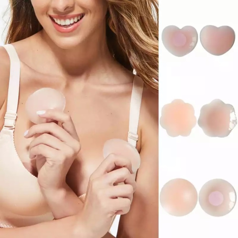2 Pair Round/Heart  Shape Silicone Breast Nipple - Picture 2 of 6